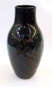 Mid 20th century Elton slipware pottery vase, having cylindrical neck, splayed shoulders over