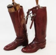 A pair of gentleman's hunting top boots