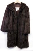 A full length Canadian squirrel coat by