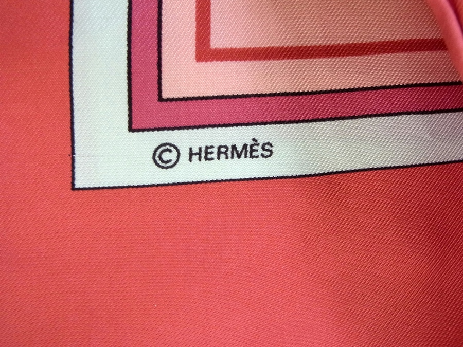 A silk scarf marked "Hermes" showing var - Image 3 of 4