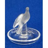 Lalique frosted glass ashtray in the for