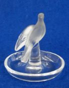 Lalique frosted glass ashtray in the for