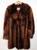 A vintage musquash fur coat by Dominion