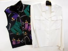 A Louis Feraud silk blouse, a Lauren, Ra