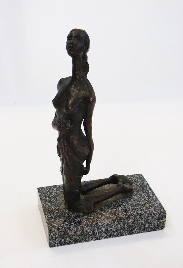 20th century bronze model of a partially