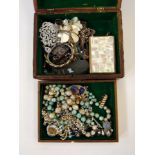 A quantity of costume jewellery, musical