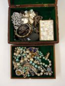 A quantity of costume jewellery, musical