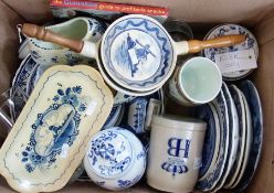 Large quantity Dutch delft blue and whit