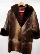 A vintage fur coat, goatskin or pony, tr