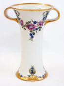 William Moorcroft - James MacIntyre & Co waisted two-handled vase, rose garland pattern, cream