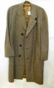 A gentleman's tweed overcoat with horn b