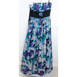 A strapless cotton evening gown exclusiv