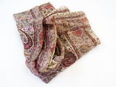 A Victorian paisley silk shawl in origin