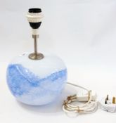 A Holmegaard Jasmin Bord lamp in blue an