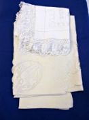Assorted table linen including cut and d
