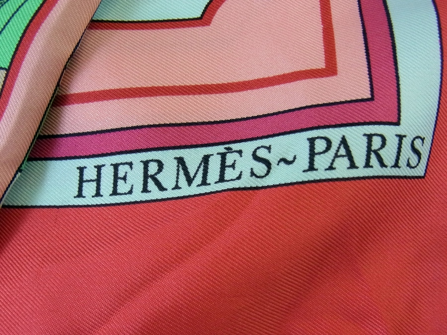 A silk scarf marked "Hermes" showing var - Image 2 of 4