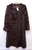 A vintage squirrel full length coat, tri
