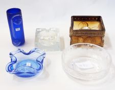Various assorted glass including an engr