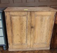 A 19th century painted pine chest of two