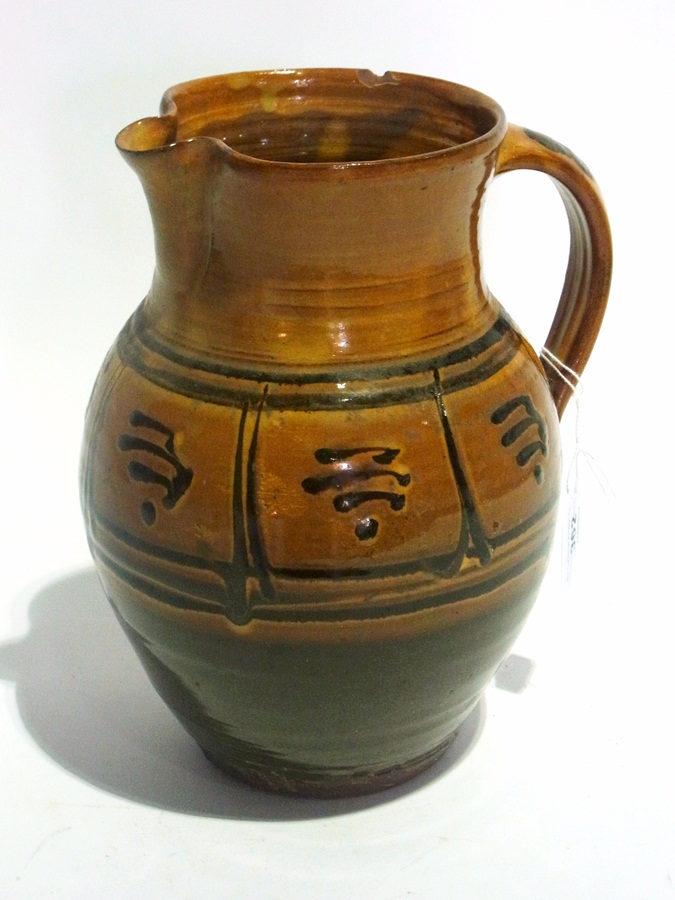 Large Winchcombe pottery jug shouldered