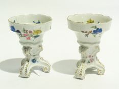 Pair Marcolini Meissen porcelain stands