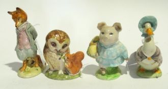 Four Beatrix Potter figures, "Little Pig