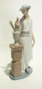 Large Lladro figure of lady in 1920's dr