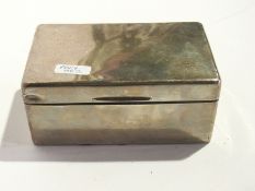 Silver cigarette box, Birmingham, date l