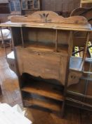 Early 20th century oak bureau bookcase,