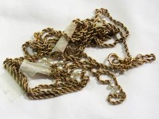 15ct gold twist chain necklace, interspe