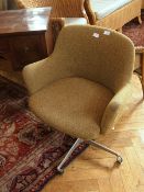 1950's/60's upholstered swivel office ch