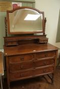 Early 20th century oak dressing chest wi