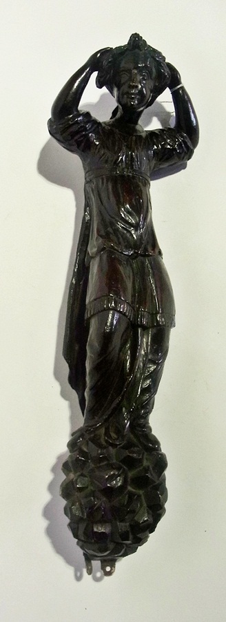 Antique carved wooden figure with arms a