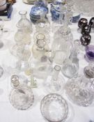 Quantity moulded and cut glass ball and