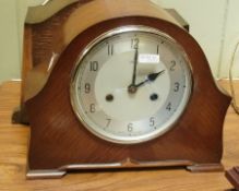 Three 20th century mantel clocks, a quan