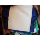 Quantity of linens and textiles (2 boxes