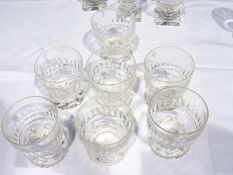 Seven cut glass tumblers with ovolo cutt