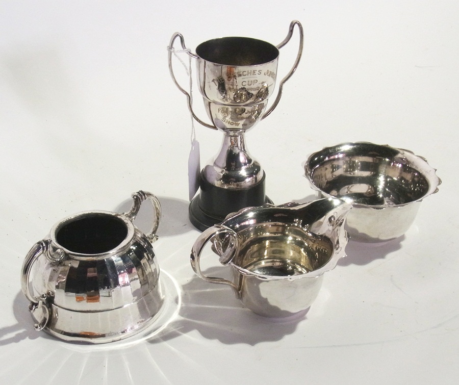 A quantity of silver plate items includi