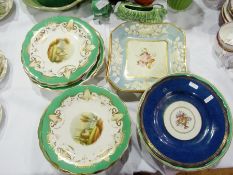 Victorian part dessert set painted to th