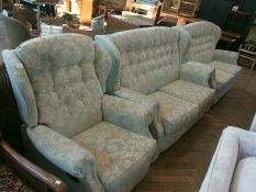 Three piece suite viz:- two, two seater