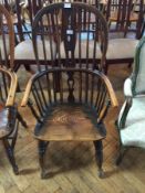 19th century Windsor armchair with pierc