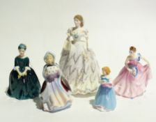 Royal Doulton figures including "First R