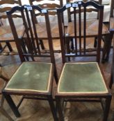 Pair of Edwardian mahogany bedroom chair