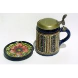 Moorcroft pottery pin tray, floral decor