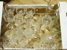 A Stewart cut glass service of wine glas