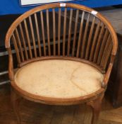 Edwardian walnut railback chair with uph