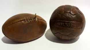 An Epic Sports vintage leather football