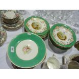 Victorian part dessert set painted to th