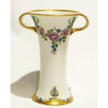 William Moorcroft - James MacIntyre & Co waisted two-handled vase, rose garland pattern, cream