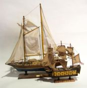 A scale model of HMS Victory, an electri